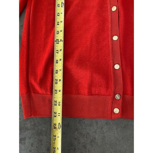 St. John Sweater Set Orange Cardigan St Wool Silk Small - Picture 9 of 11